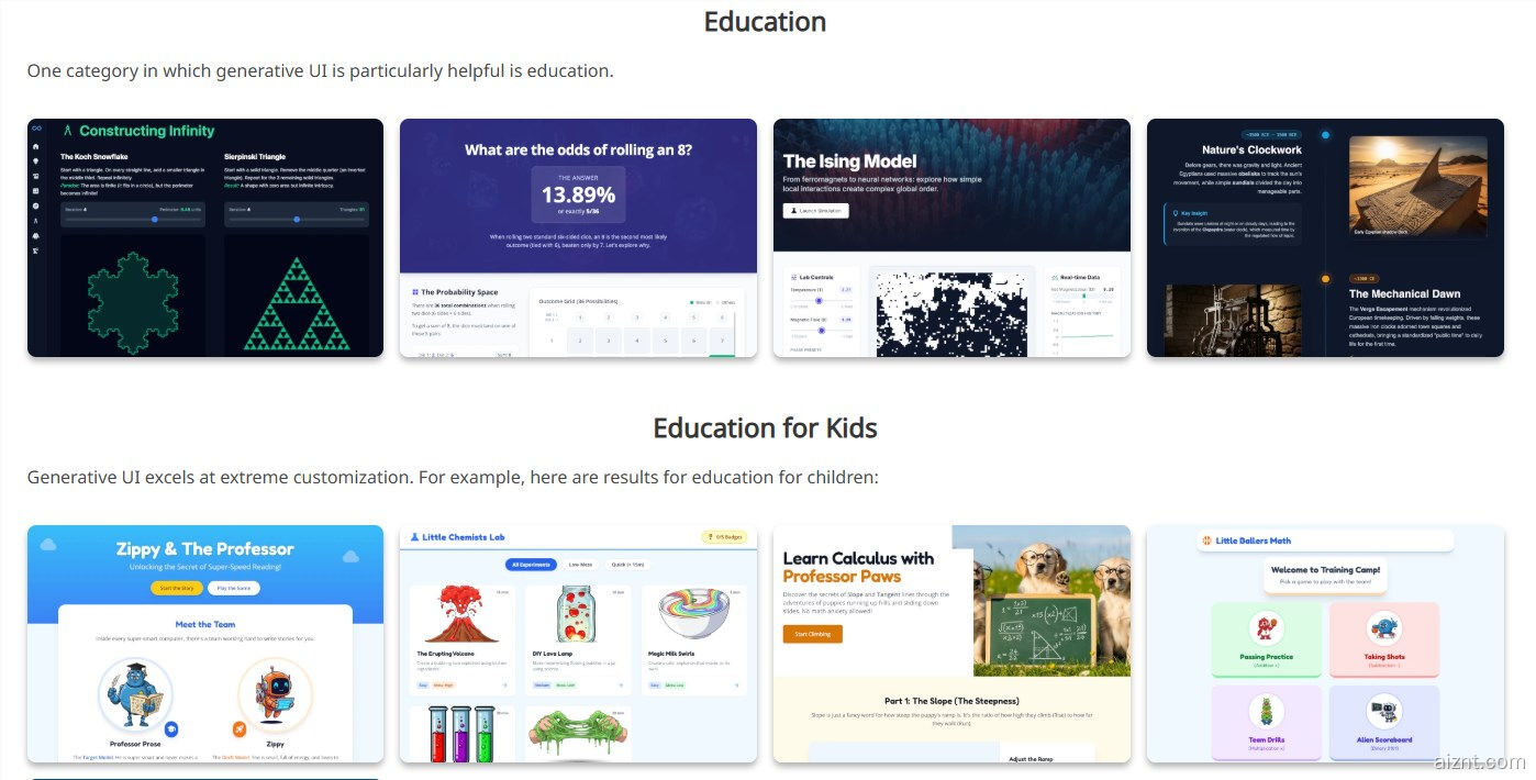 Google 发布 Generative UI：AI 可实时生成可交互界面-爱智特agent,一站式企业智能体推荐平台,扣子企业智能体,扣子工作流免费复制下载