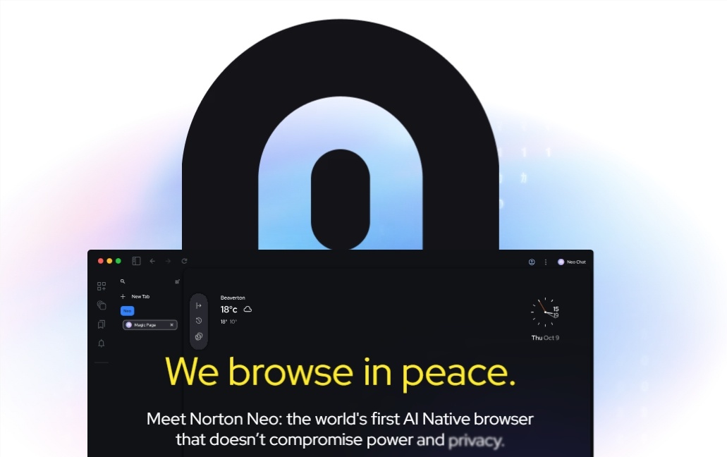 诺顿发布 Norton Neo:全球首款安全 AI 浏览器现已免费开放下载-爱智特agent,一站式企业智能体推荐平台,扣子企业智能体,扣子工作流免费复制下载