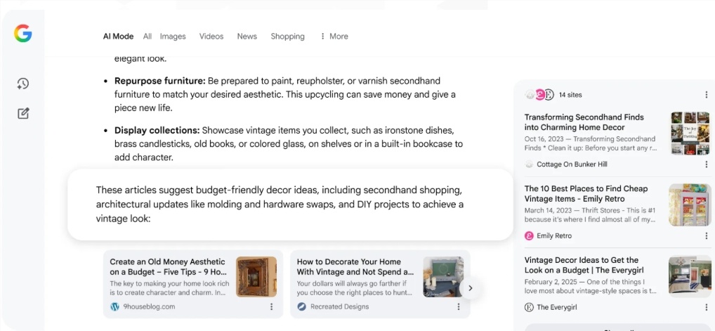Google 升级 AI 搜索：来源链接更丰富，附带简明说明-爱智特agent,一站式企业智能体推荐平台,扣子企业智能体,扣子工作流免费复制下载
