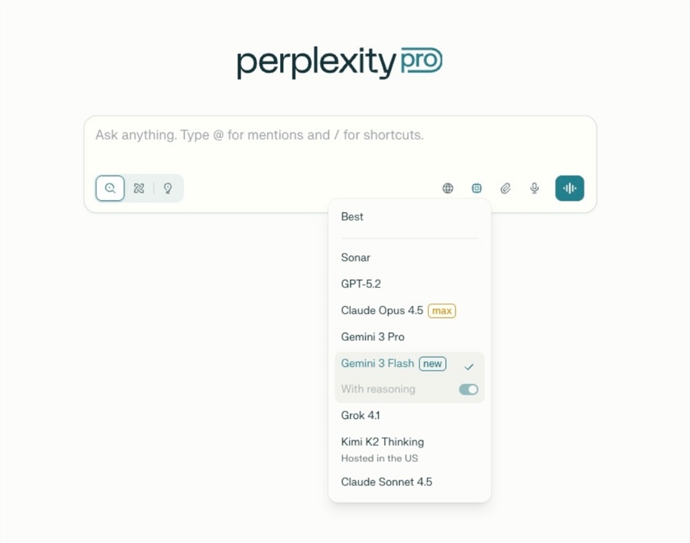 Perplexity 面向 Pro/Max 全量开启 Gemini3Flash-爱智特agent,一站式企业智能体推荐平台,扣子企业智能体,扣子工作流免费复制下载