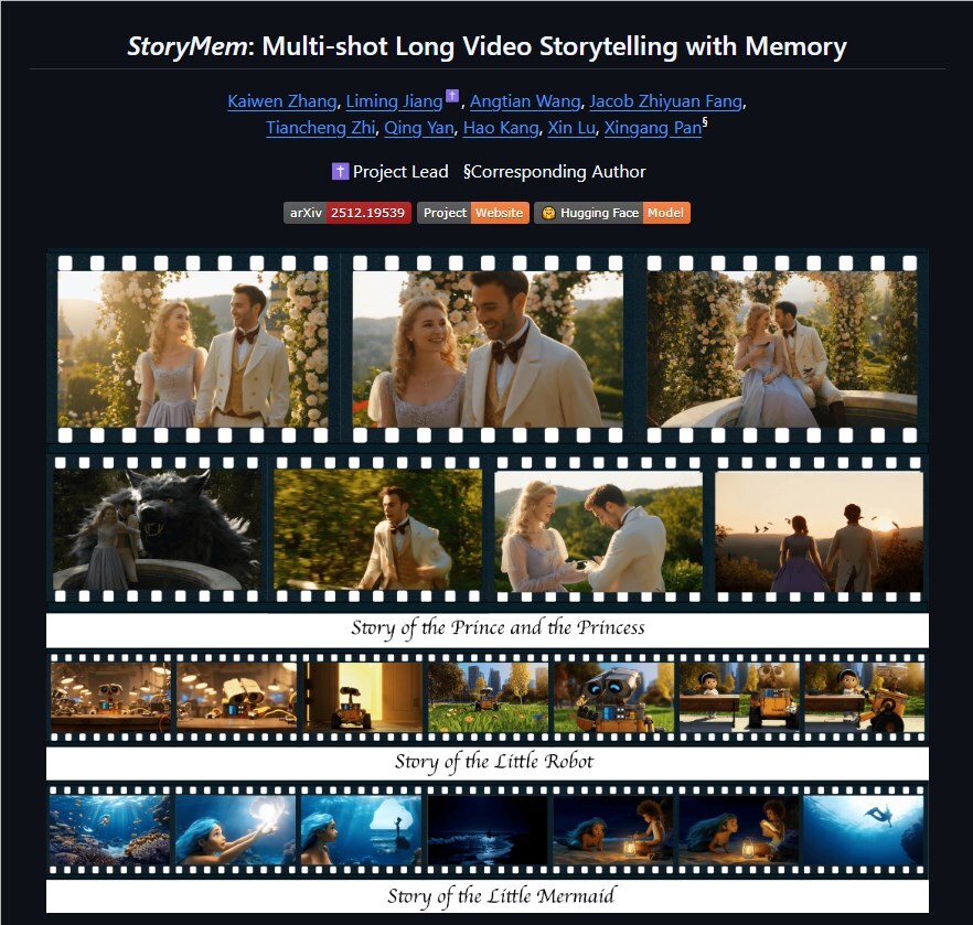 输入分镜脚本，秒级生成1分钟连贯叙事！字节开源StoryMem，让AI视频角色不再“变脸”-爱智特agent,一站式企业智能体推荐平台,扣子企业智能体,扣子工作流免费复制下载