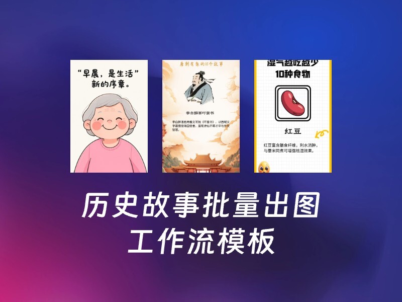 历史行业批量出图-爱智特agent,一站式企业智能体推荐平台,扣子企业智能体,扣子工作流免费复制下载