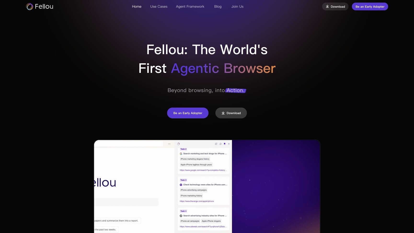 Fellou - 国内团队推出的首个行动型浏览器-爱智特agent,一站式企业智能体推荐平台,扣子企业智能体,扣子工作流免费复制下载