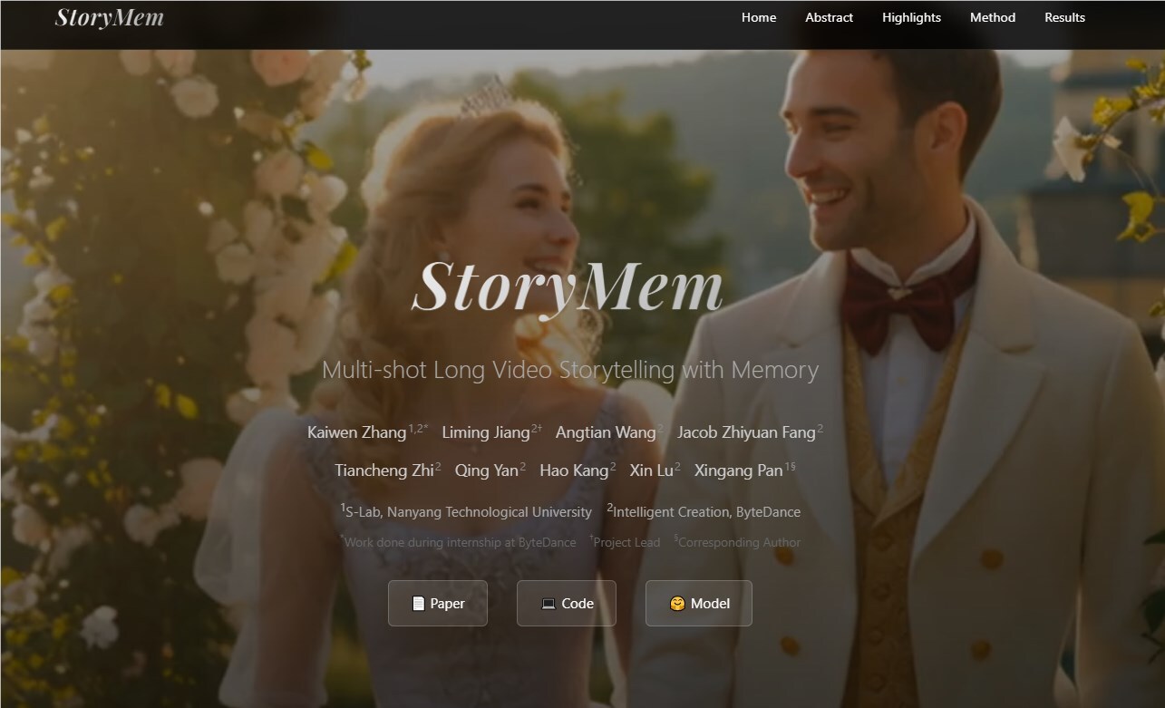 字节跳动联合南洋理工推出 StoryMem，攻克AI视频多场景角色一致性难题-爱智特agent,一站式企业智能体推荐平台,扣子企业智能体,扣子工作流免费复制下载