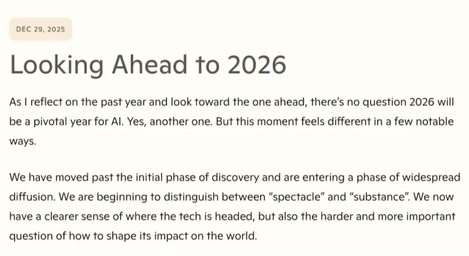 纳德拉上线个人博客，展望2026年 AI 迈入新扩散阶段-爱智特agent,一站式企业智能体推荐平台,扣子企业智能体,扣子工作流免费复制下载