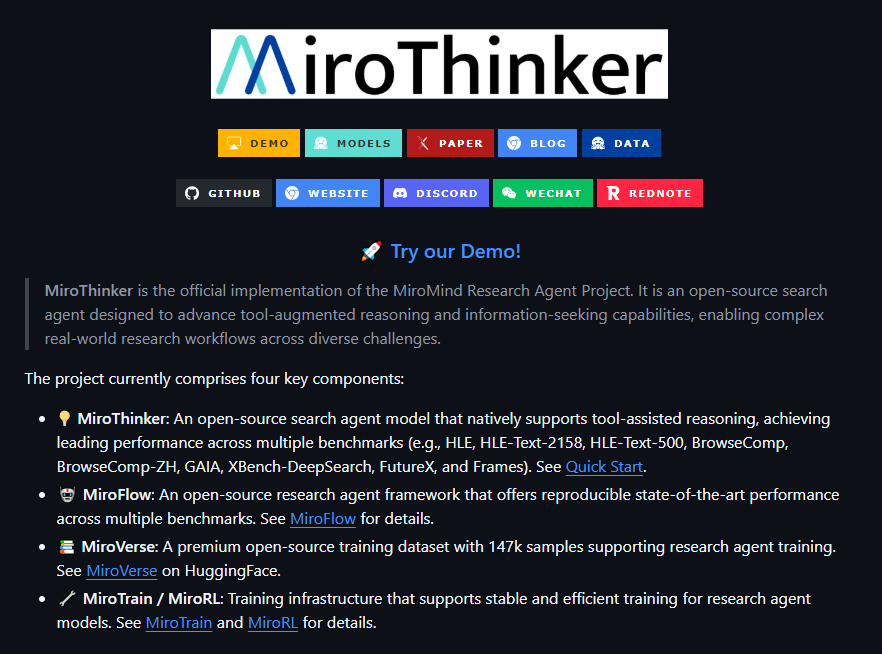 30B参数开源新品挑战1T巨头！MiroThinker 1.5重塑AI格局，推理费用直降20倍-爱智特agent,一站式企业智能体推荐平台,扣子企业智能体,扣子工作流免费复制下载