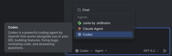 JetBrains 全系 IDE 原生接入 OpenAI Codex，解锁智能体协作新玩法-爱智特agent,一站式企业智能体推荐平台,扣子企业智能体,扣子工作流免费复制下载