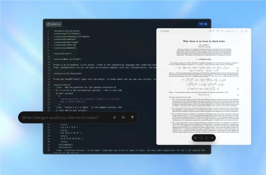 OpenAI 推出 Prism：由 GPT-5.2 驱动的科研协作新时代-爱智特agent,一站式企业智能体推荐平台,扣子企业智能体,扣子工作流免费复制下载
