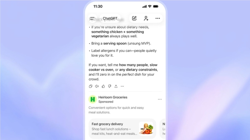 ChatGPT 免费版将插入广告！OpenAI 迈向变现，对手 Anthropic 隔空“补刀”-爱智特agent,一站式企业智能体推荐平台,扣子企业智能体,扣子工作流免费复制下载