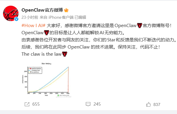 OpenClaw官方社交平台上线，国内头部大模型厂商纷纷互动-爱智特agent,一站式企业智能体推荐平台,扣子企业智能体,扣子工作流免费复制下载