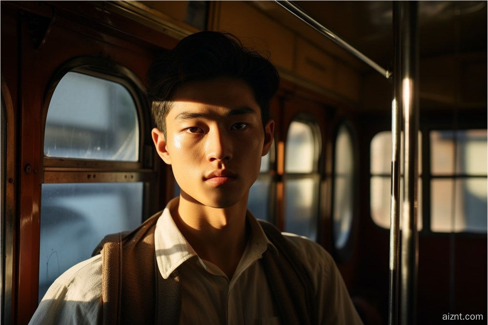 男人 车厢内 列车