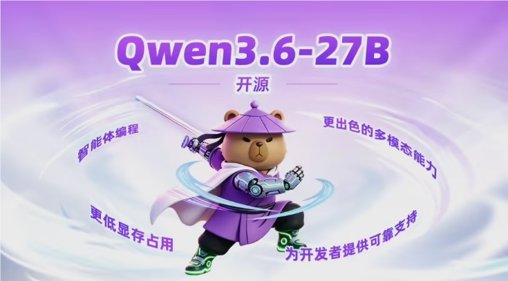 阿里通义千问再掀波澜：Qwen3.6-27B开源发布，小模型也能打出大编程实力-爱智特agent,一站式企业智能体推荐平台,扣子企业智能体,扣子工作流免费复制下载