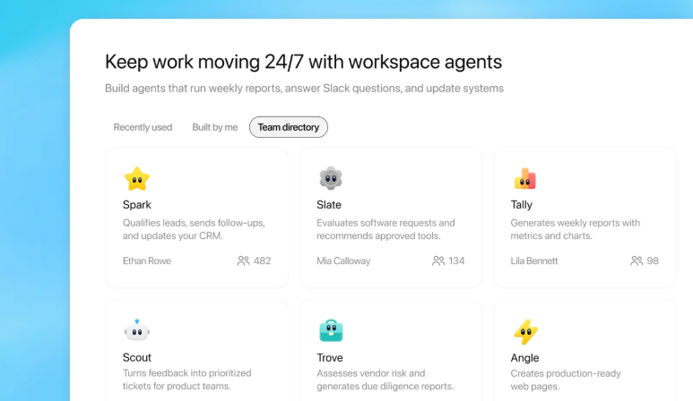 OpenAI 发布 Workspace Agents：全天候协作办公新阶段开启-爱智特agent,一站式企业智能体推荐平台,扣子企业智能体,扣子工作流免费复制下载