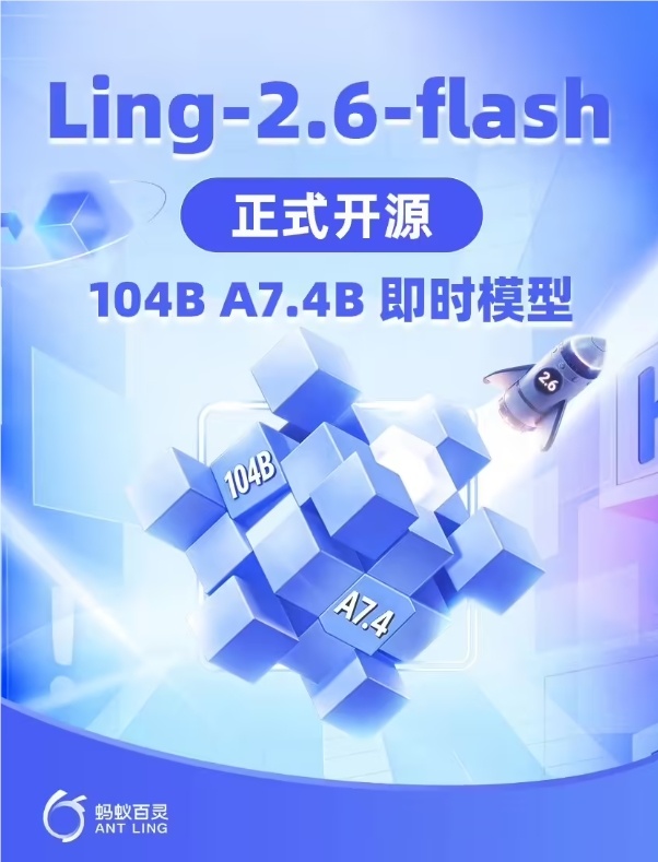 智效比提升十倍：蚂蚁集团百灵大模型 Ling-2.6-flash 重磅开源-爱智特agent,一站式企业智能体推荐平台,扣子企业智能体,扣子工作流免费复制下载
