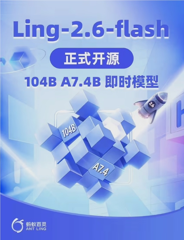 百灵大模型再添开源新作：Ling-2.6-flash 全面发布-爱智特agent,一站式企业智能体推荐平台,扣子企业智能体,扣子工作流免费复制下载